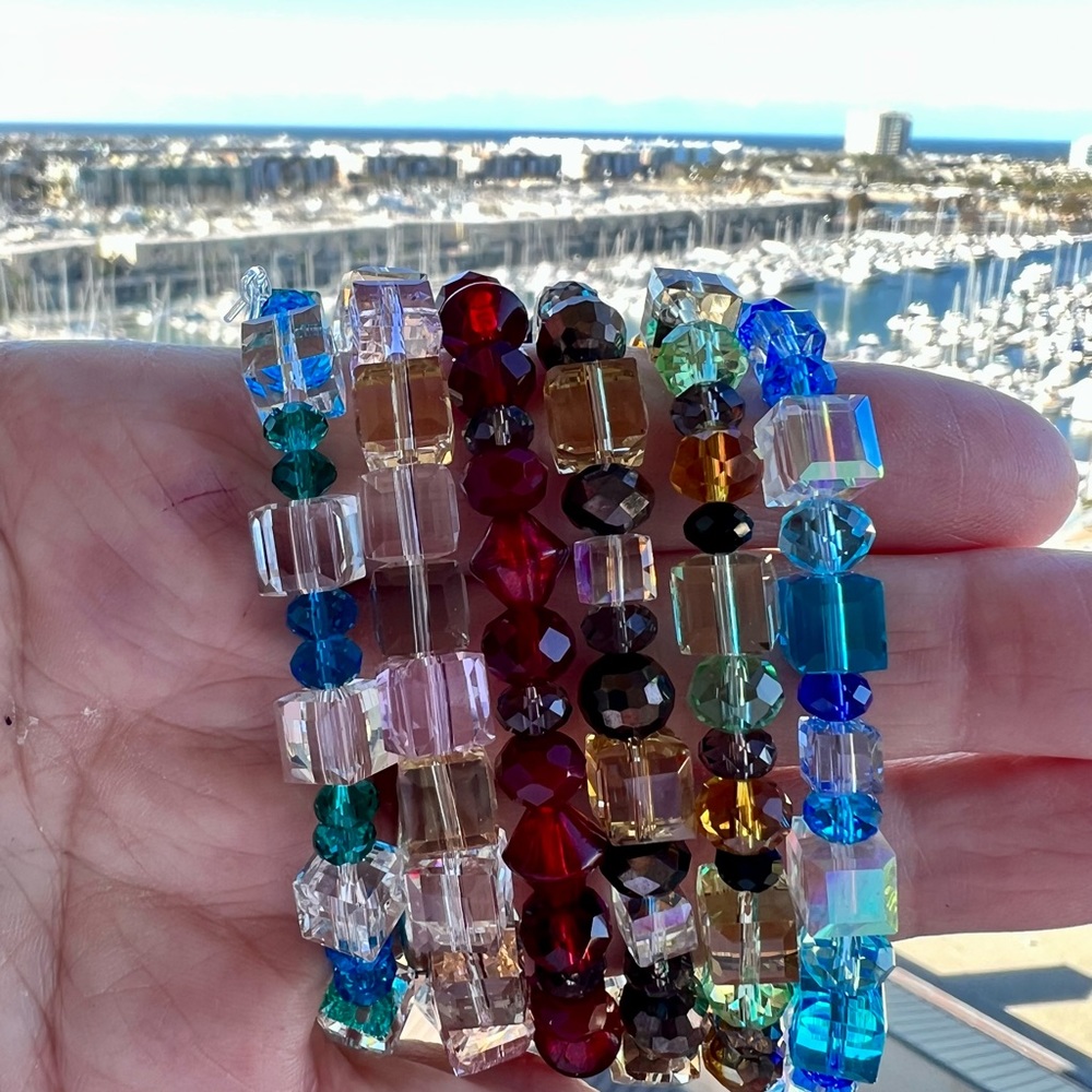 Custom adabele crystal bracelets.